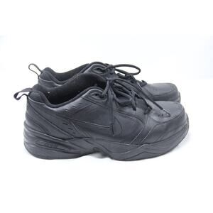 Nike Air Monarch IV Shoes Mens Size 12 Black Leather Athletic Sneaker 416355-001